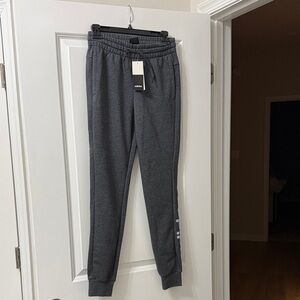 adidas Charcoal Gray Jogger Pants with Logo Tag